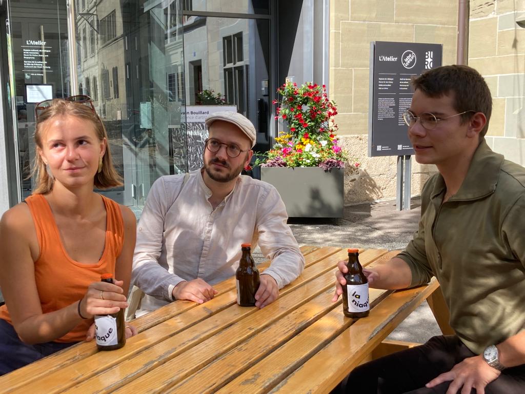 Daniele Grisoni, Renée Lou Jungo, Isaac Meier, Studierende